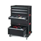 Instrumentu lāde ar 6 atviktnēm uz riteņiem Drawers Tool Chest Set 56,2x28,9x74,2cm Foto 1