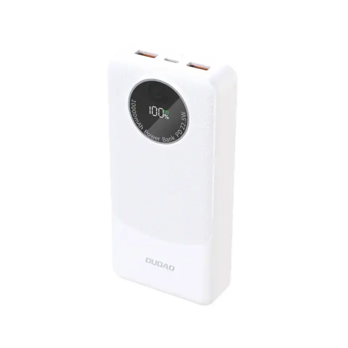 Dudao K12Pro Power Bank | 20,000 mAh | 22.5W | PD | USB-A, USB-C | white