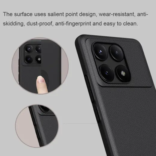 Nillkin Super Frosted Back Cover for Poco X6 Pro 5G Black Foto 4