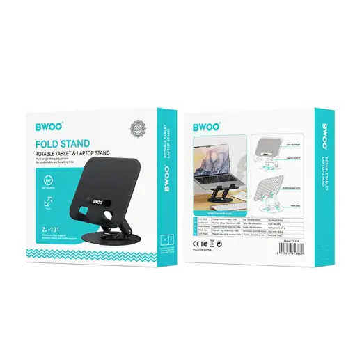 Rotable tablet and laptop aluminium fold stand Photo