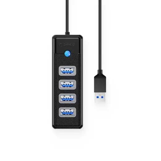 Hub Orico PW4U-U3 USB-A | 4x USB-A 3.0 - black Фото num