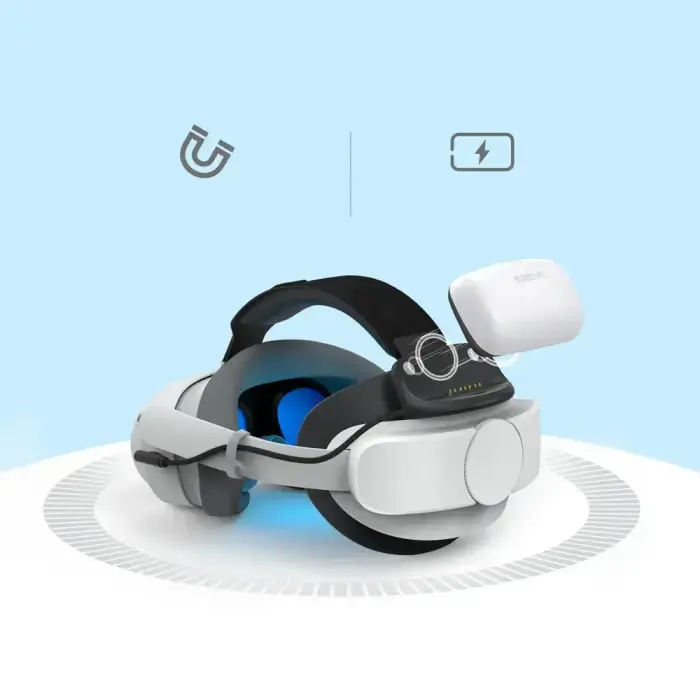 BoboVR P4U Head Strap with Battery for PICO 4 Ultra and Ultra Enterprise - White and Black Foto 3
