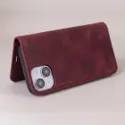 Smart Suede book type phone case for iPhone 11 dark red — Photo 7