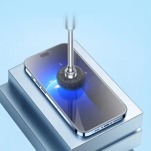 Baseus Full Screen aizsargstikls telefonam iPhone 14 Pro Max ar skaļruņa vāciņu 0.4mm + Montāžas komplekts Foto 12