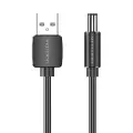Power Cable USB 2.0 to DC 5.5mm Barrel Jack 5V Vention CEYBF 1m (black) Photo