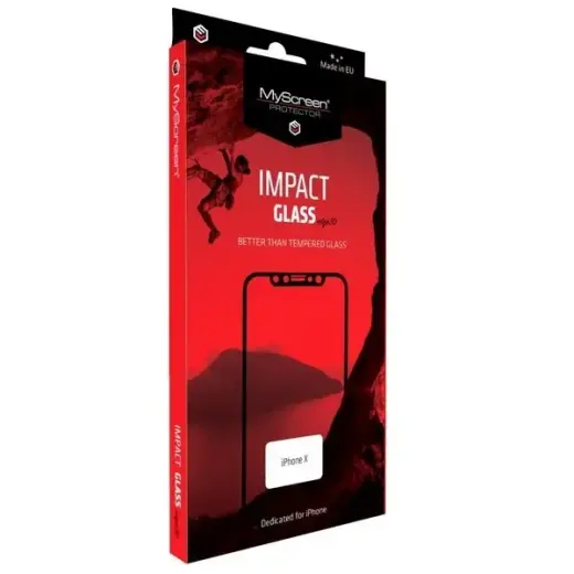 MS ImpactGLASS Edge 3D защитное стекло для телефона iPhone 7 | iPhone 8 черное Антиударное гибридное стекло на весь экран 8H Фото num
