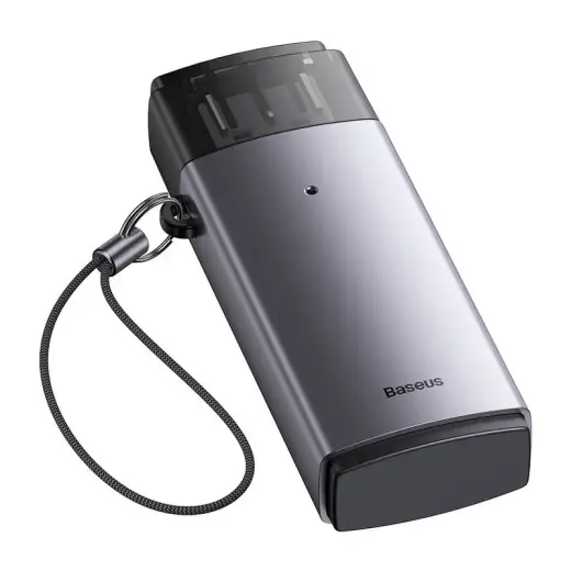 Baseus Lite Series SD|TF memory card reader, USB (gray) Foto 5