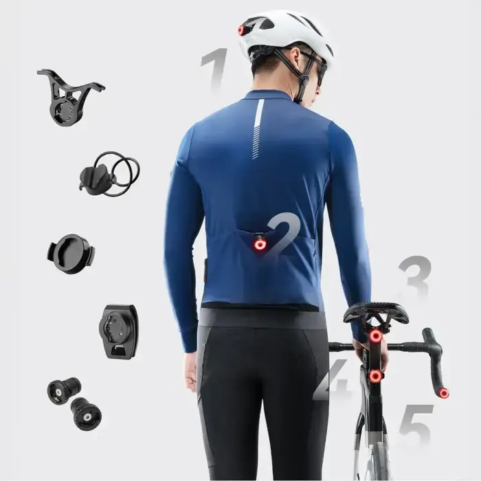 Wozinsky WIS-02 Waterproof Smart Tail Light 1pc - Black Фото num