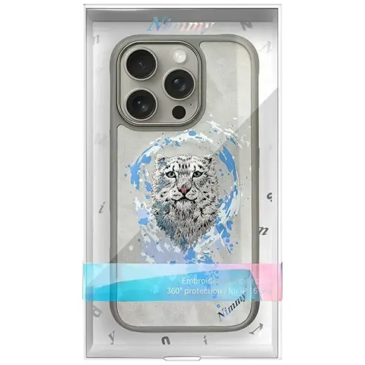 Etui Nimmy Pantera MagSafe do iPhone 16   Pro jasnoszary Photo