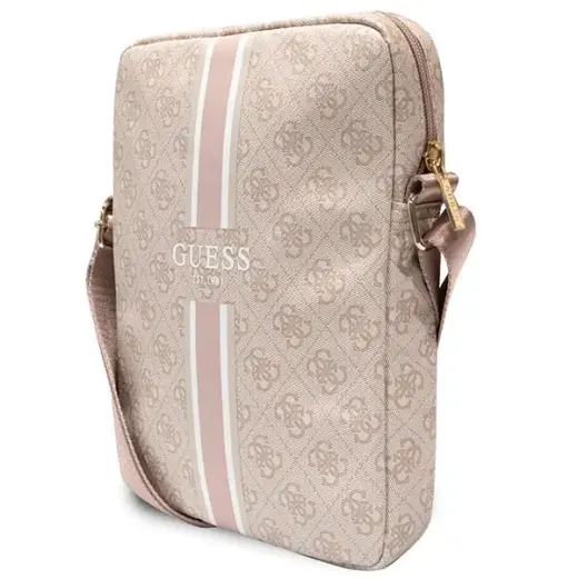 Guess PU 4G Printed Stripes Tablet Bag 10" Pink Фото num
