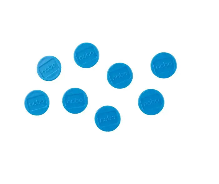 Tāfeles magnēti NOBO, 20 mm, 8 gab., zilā krāsā Foto 3