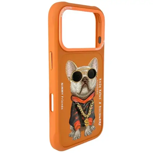 Etui Nimmy Glasses Cool Dog do iPhone 17  Pro Max pomarańczowy Foto 5