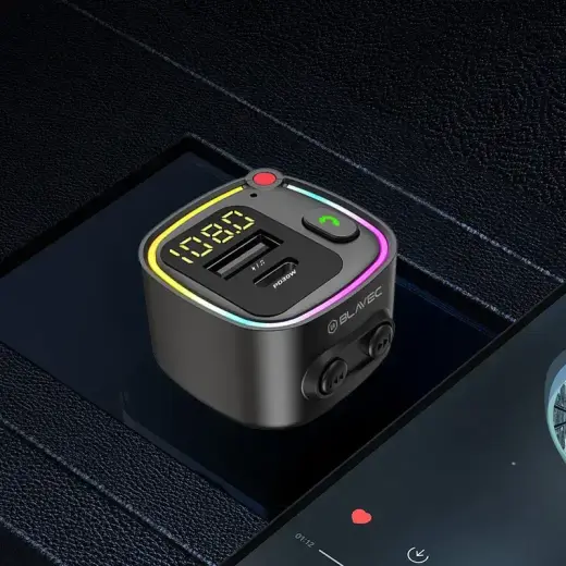 Blavec FM Transmitter Flash TR-02 MP3, Bluetooth - USB + Type C - PD 30W (TFMFTR02-B) black Фото num