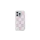 DKNY Liquid Glitter Checkered Pattern Case for iPhone 15 Pro Pink — Foto 6