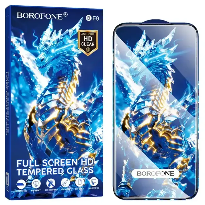 Borofone Tempered glass BF9 Armor Full Screen HD for Iphone 16 Pro Max - 10 pieces