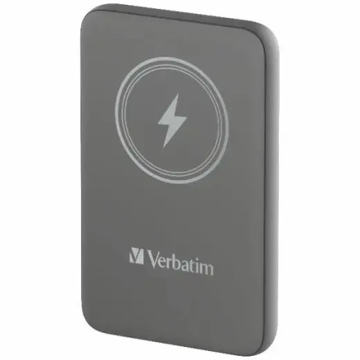 Verbatim indukcyjny `n` Go внешний аккумулятор (powerbank) | 5000 mAh | 15W | Беспроводной, MagSafe | серый