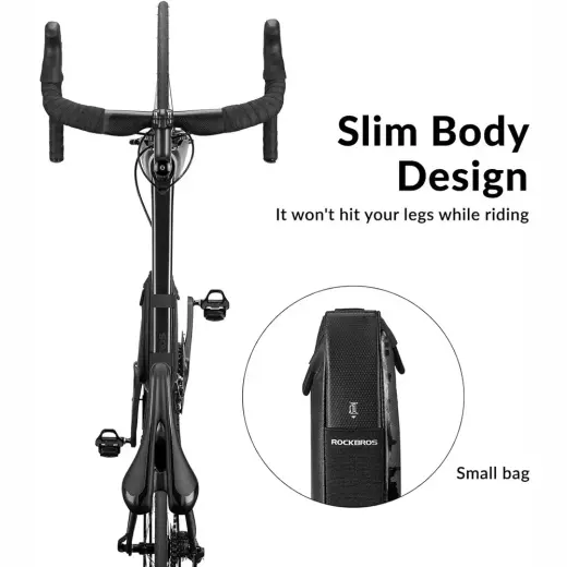 Rockbros B39-2 waterproof frame bicycle bag - black Фото num