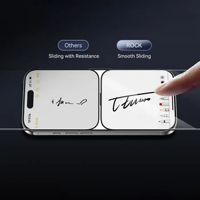 Rock Tempered glass Privacy Full-coverage Anti-static for Iphone 17 Pro Foto 6