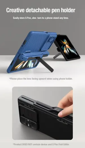 Nillkin CamShield Fold Case for Samsung Galaxy Z Fold 5 with additional stylus holder - black Foto 10