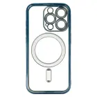 Metallic phone case with MagSafe support for iPhone 16 Pro blue — Photo 5