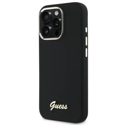 Guess GUHCP16XSMBSLK iPhone 16 Pro Max 6.9" black hardcase Silicone Script Metal Logo & Frame Foto 2