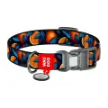 Waudog "Oranges" nylon dog collar with QR code, size L Фото num