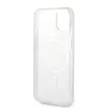 Zestaw Guess GUBPP14SHMEACSH Case+  Charger iPhone 14 | 15 | 13 6,1" biały|white hard case Marble MagSafe Фото num