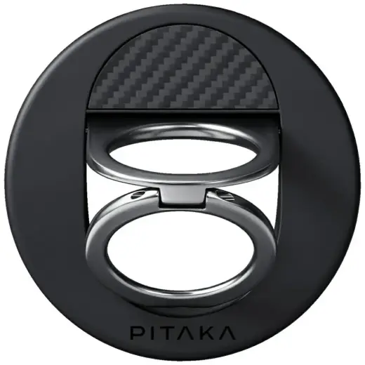 Magnetic holder PITAKA MagEZ Grip 3 MagSafe for phone black grey
