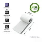 Qoltec Thermal roll 57 x 30 | 55g / m2 | 10 pcs. | BPA free Foto 2