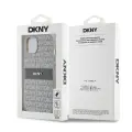 DKNY PU Leather Repeat Pattern Tonal Stripe Case for iPhone 14 Beige — Photo 5