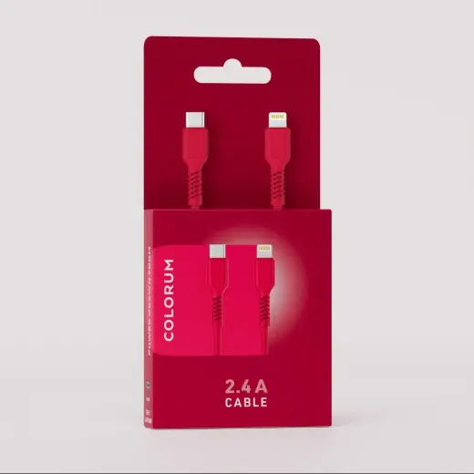 COLORUM CK60-AC-02 data transfer and charging cable | USB-A to USB-C | 15W | 1.8m | pink Photo