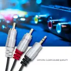 Qoltec Cable 2xRCA / Mini Jack 3.5mm male | 3m | Black Photo