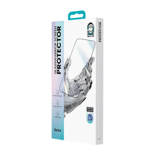 Benks Tempered glass Glass Warrior Sapphire Coating for Iphone 17 Pro Max black Foto 16
