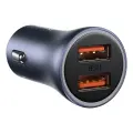 Baseus Golden Contactor Pro car charger, 2x USB, 40W (gray) Photo