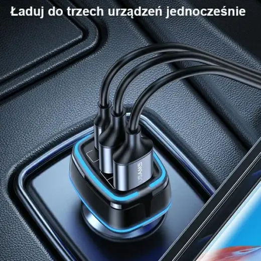Зарядка для автомобиля USAMS US-CC126 C24 | 80W | QC | USB-A, USB-C | черная Фото num