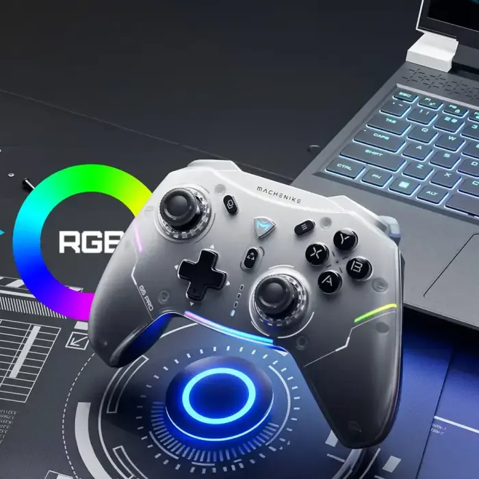 Machenike G5Pro Max Wireless Game Controller with Charging Station - Gray Photo