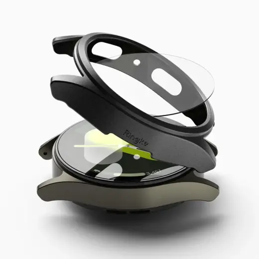 RINGKE SLIM & TEMPERED GLASS GALAXY WATCH 7 (44 MM) TITANIUM BLACK Фото num