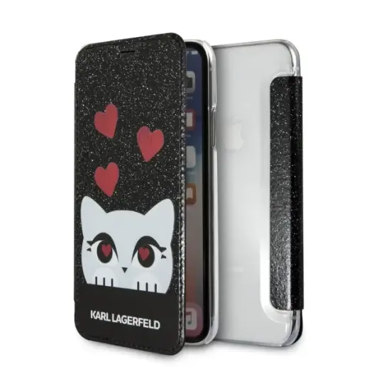 Karl Lagerfeld KLFLBKPXVDCBK iPhone X|Xs black book Valentine Фото num
