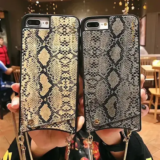 BAG - SNAKE Leather Case - IPHONE XS MAX White Foto 5