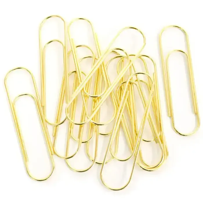 Saspraudes 26mm, 1000gab/kastīte, zeltītas Foto 2