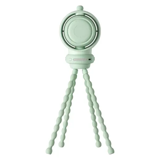 Jisulife Stroller Fan Life2S 5000mAh with Flexible Legs, Desk, Stroller, Filter - Green Фото num