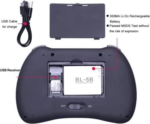 Fusion kompakta bezvadu tastatūra ar skārienpaliktni un krāsainu apgaismojumu Android | iOS | TV | PC Foto 5