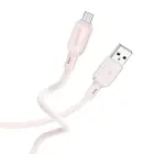 Borofone Cable BX94 Crystal color - USB to Micro USB - 2,4A 1 metre light pink Фото num