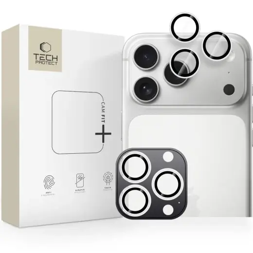 OSŁONA APARATU TECH-PROTECT CAMRING FIT+ IPHONE 14 PRO | MAX | 15 PRO | MAX | 16 PRO | MAX | 17 PRO | MAX SILVER