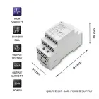 Qoltec DIN rail power supply | 30W | 24V | 1.25A | Gray Foto 4