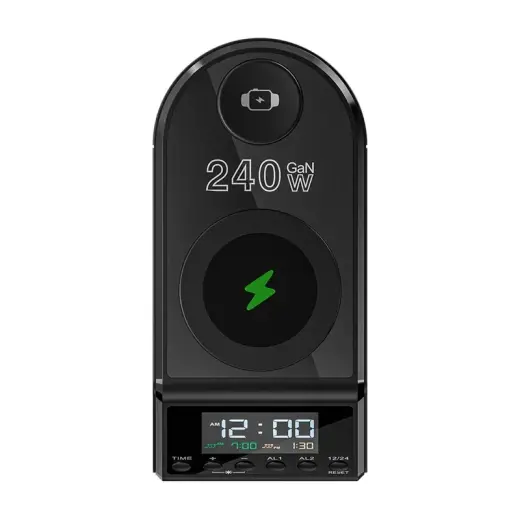 Blitzwolf BW-FW10 alarm clock with charger 2xUSB-A, 4xUSB-C, 240W Foto 5