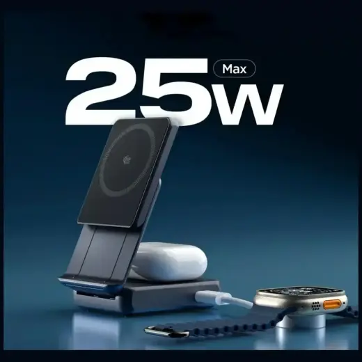 Ładowarka indukcyjna 2w1 Spigen           Essential Qi2.2 25W MagSafe czarny Photo