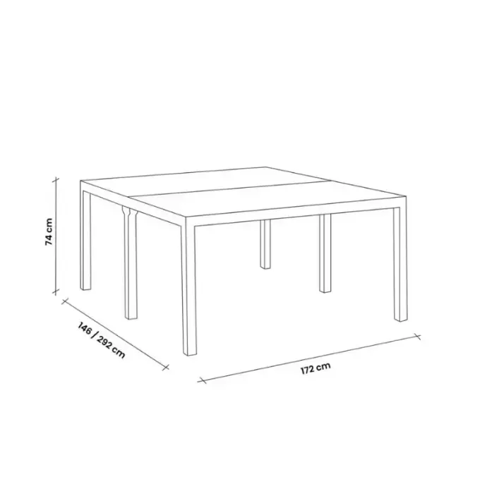 Garden table King Double Dining Table black Photo