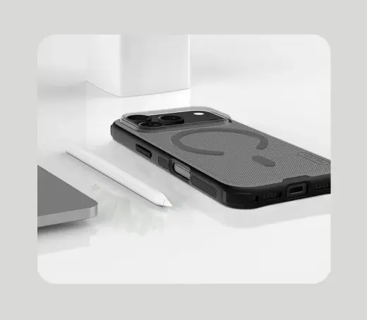 Nillkin Super Frosted PRO Magnetic Back Cover for Apple iPhone 17 Pro Transparent Black Foto 7