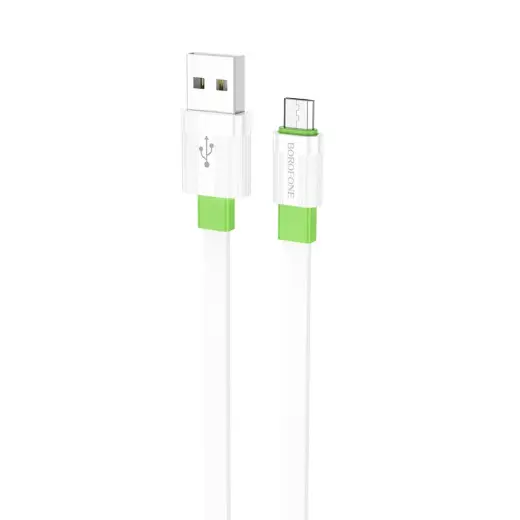 Borofone Cable BX89 Union - USB to Micro USB - 2,4A 1 metre white-green Фото num